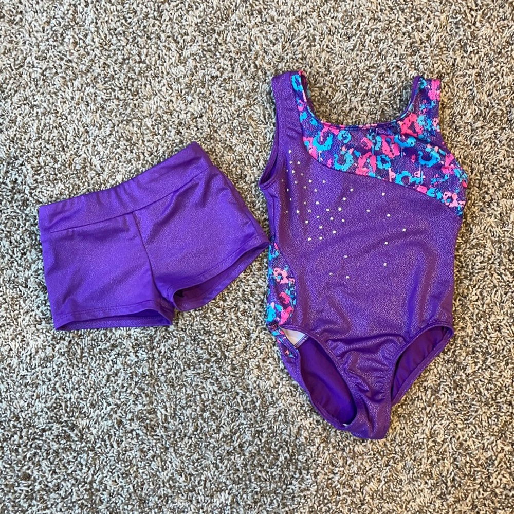 Freestyle by Danskin gymnastics leotard and short